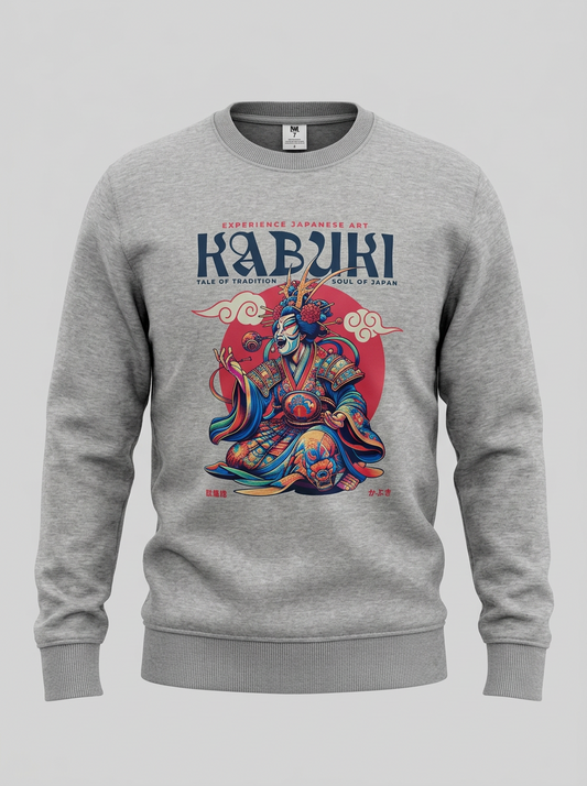 Kabuki Japanese Art Graphic Sweater